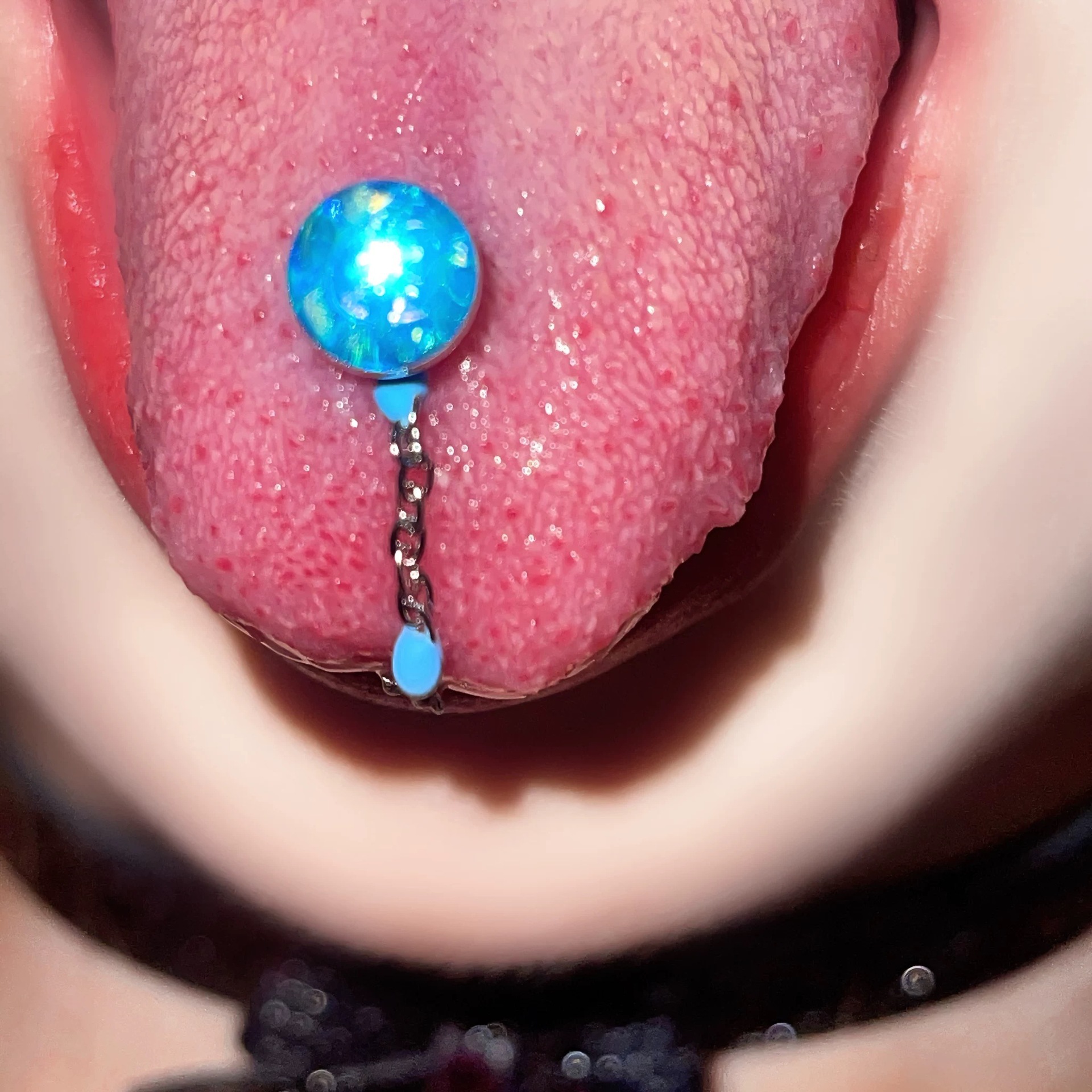 Body Jewelry Quality - 1Pc High-Quality Trendy Blue Glitter Ball