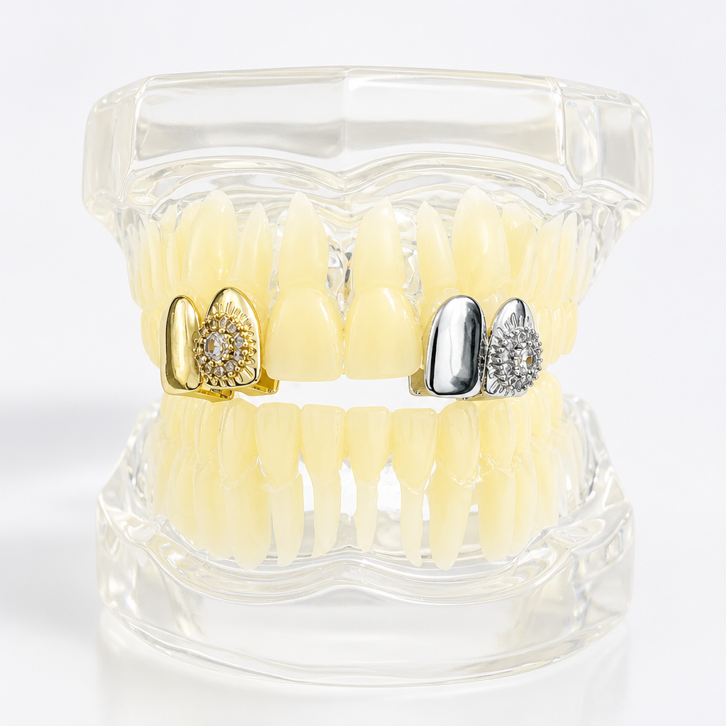 Body Jewelry Lot - Hot-Selling Hip-Hop Micro-Set Zirconia Dental Braces