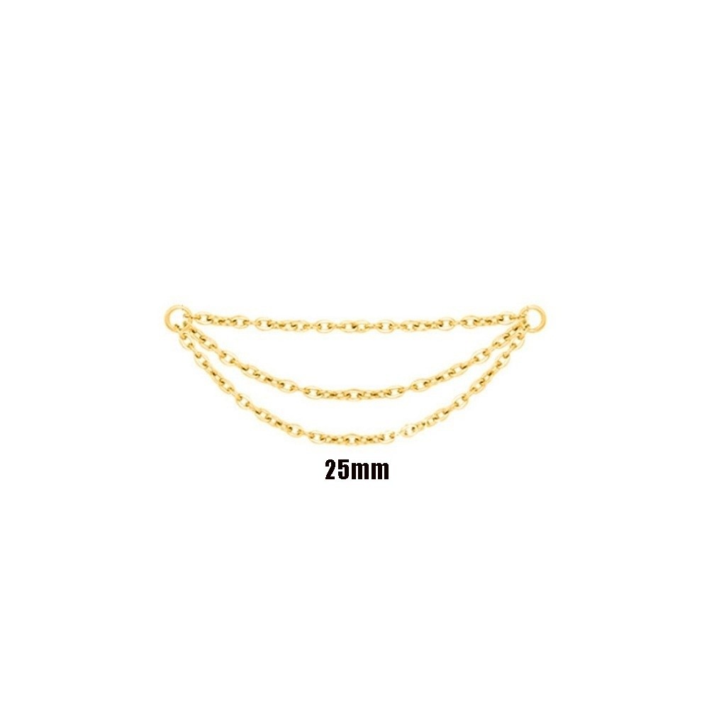 Body Jewelry And Piercing - Fashion Titanium Nose Chain Three Layer