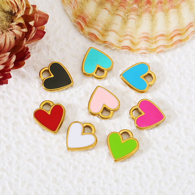Body Jewelry Diy - 5pcs Stainless Steel Love Heart Shape