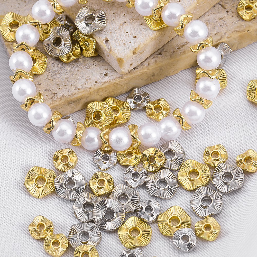 Body Jewelry Diy - 20/30/50Pcs Gold Color Plated Metal Wave