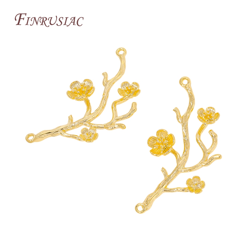 Body Jewelry Diy - 18K Gold Plated Plum Shape Connector