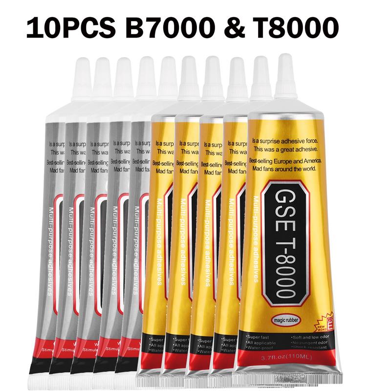 Body Jewelry Tool - 10pcs 15/50/110ml B-7000 Glue T-8000 Adhesive
