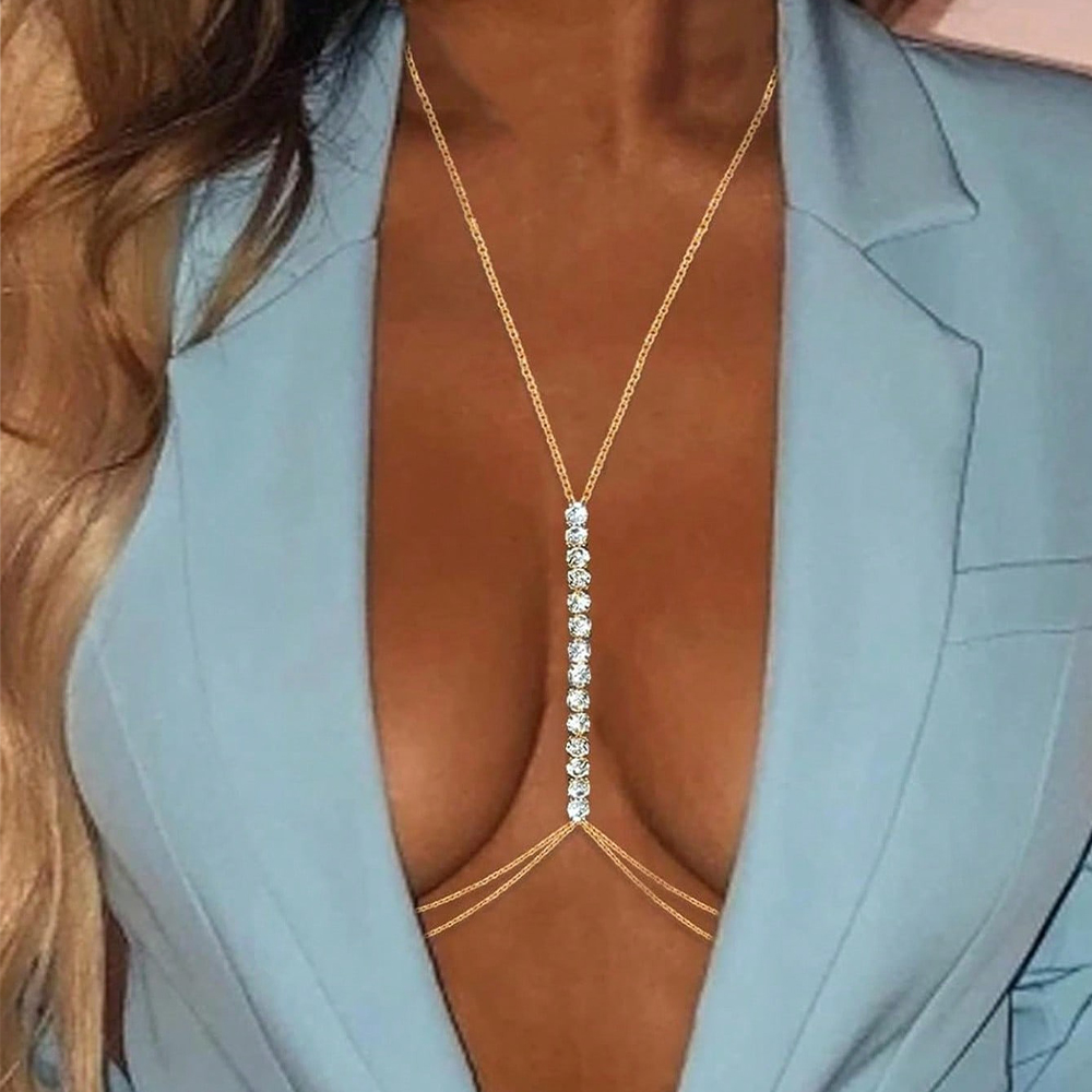 Body Jewelry Nipple Chain - Sexy Body Chains For Women, Layered