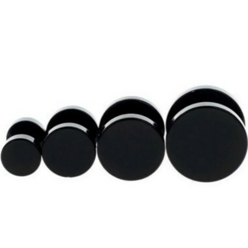 Body Jewelry Gauges - 2 Pcs/1 SetBlack Stainless Steel Fake