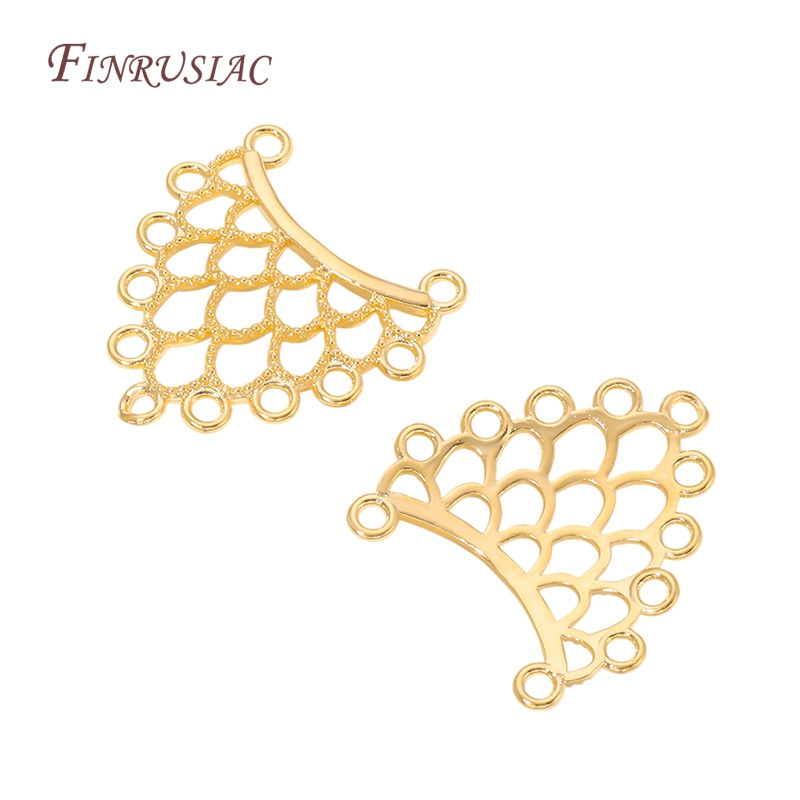 Body Jewelry Diy - 18K Gold Plated Brass Filigree Fan