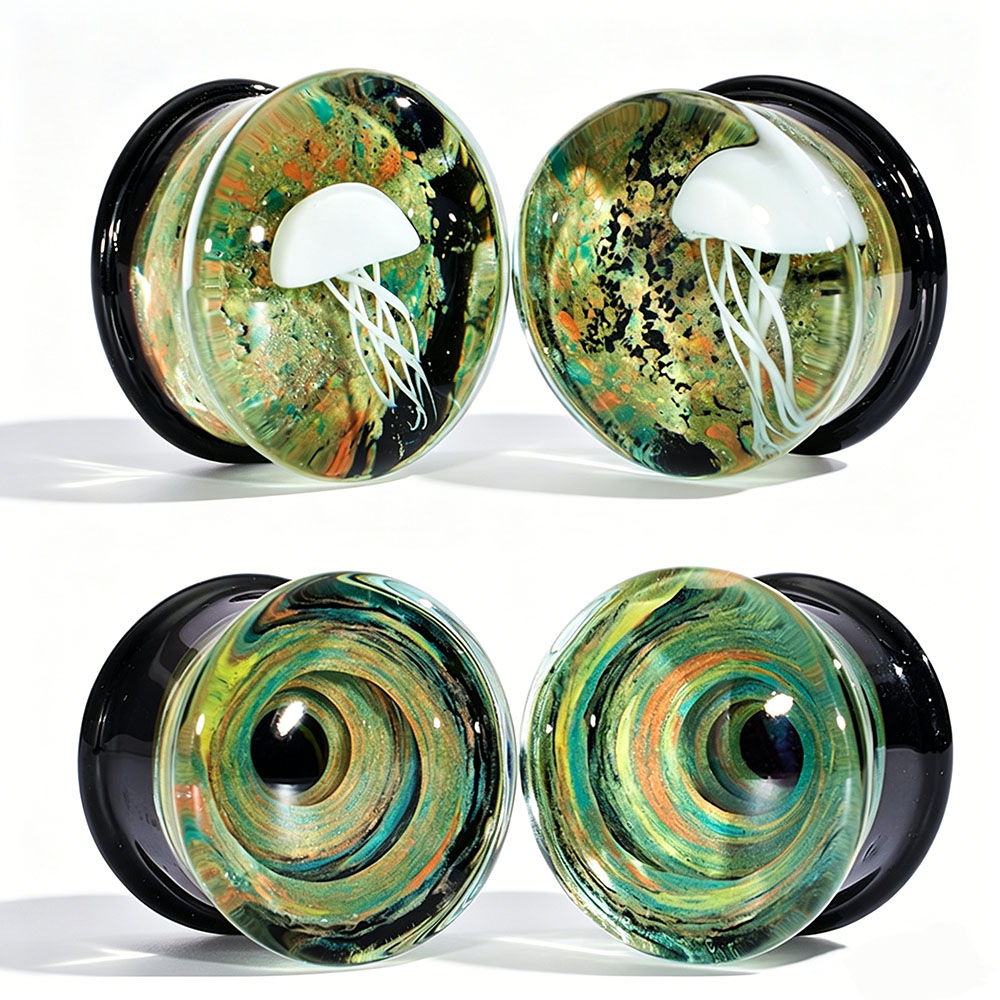 Pair Quality Glass Vortex Ear  – Body Jewelry Quality Bewertung und Preis