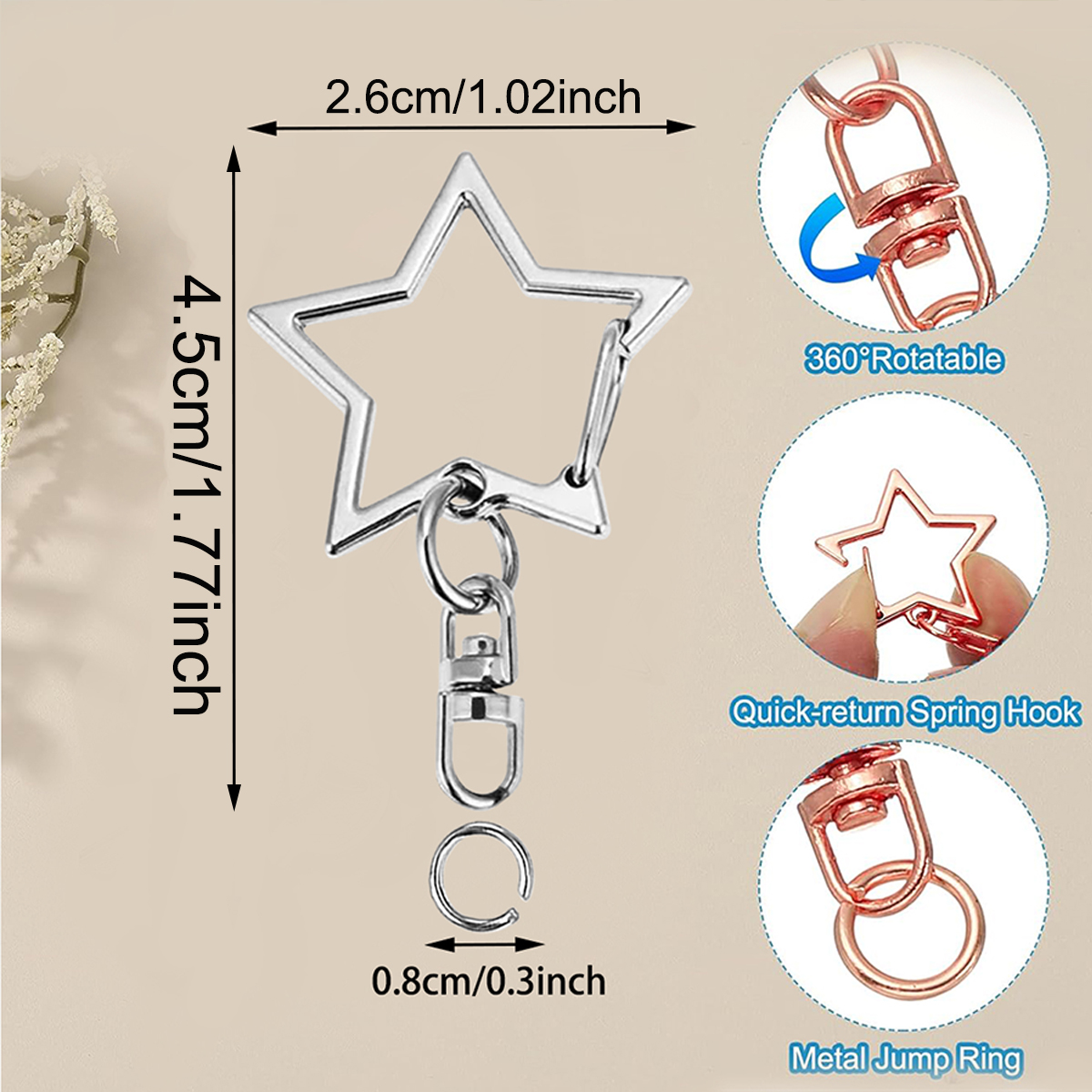 10/20/30/50 Set Star Shaped Ro – Body Jewelry Diy Bewertung und Preis