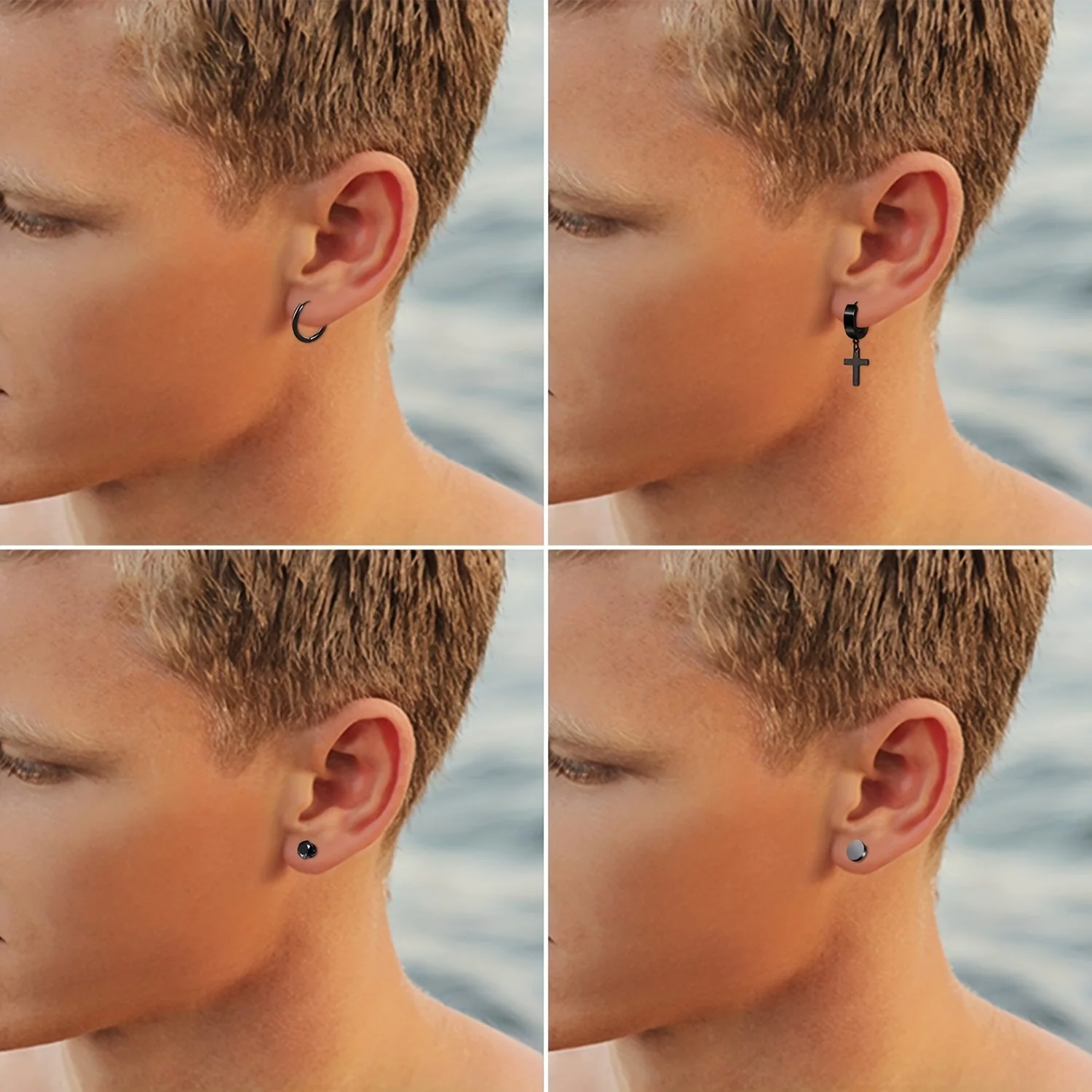 1-15pairs Earrings Set For Men – Body Jewelry Kit Bewertung und Preis