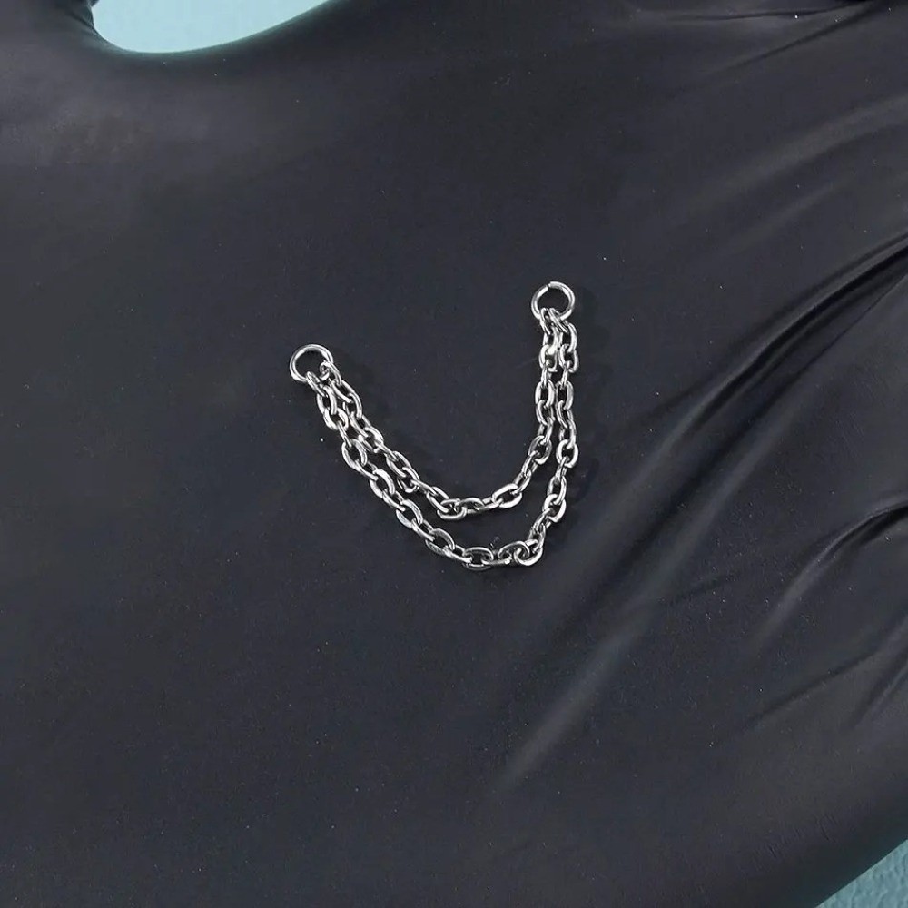 Titanium Nose Chain Double Cha – Body Jewelry And Piercing Bewertung und Preis