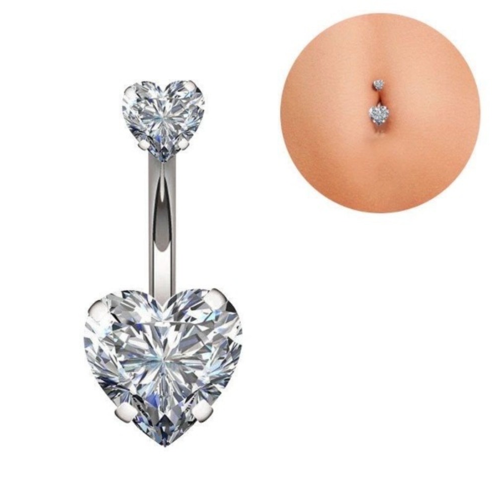 Heart Round Double Head Zircon – Body Jewelry And Piercing Bewertung und Preis