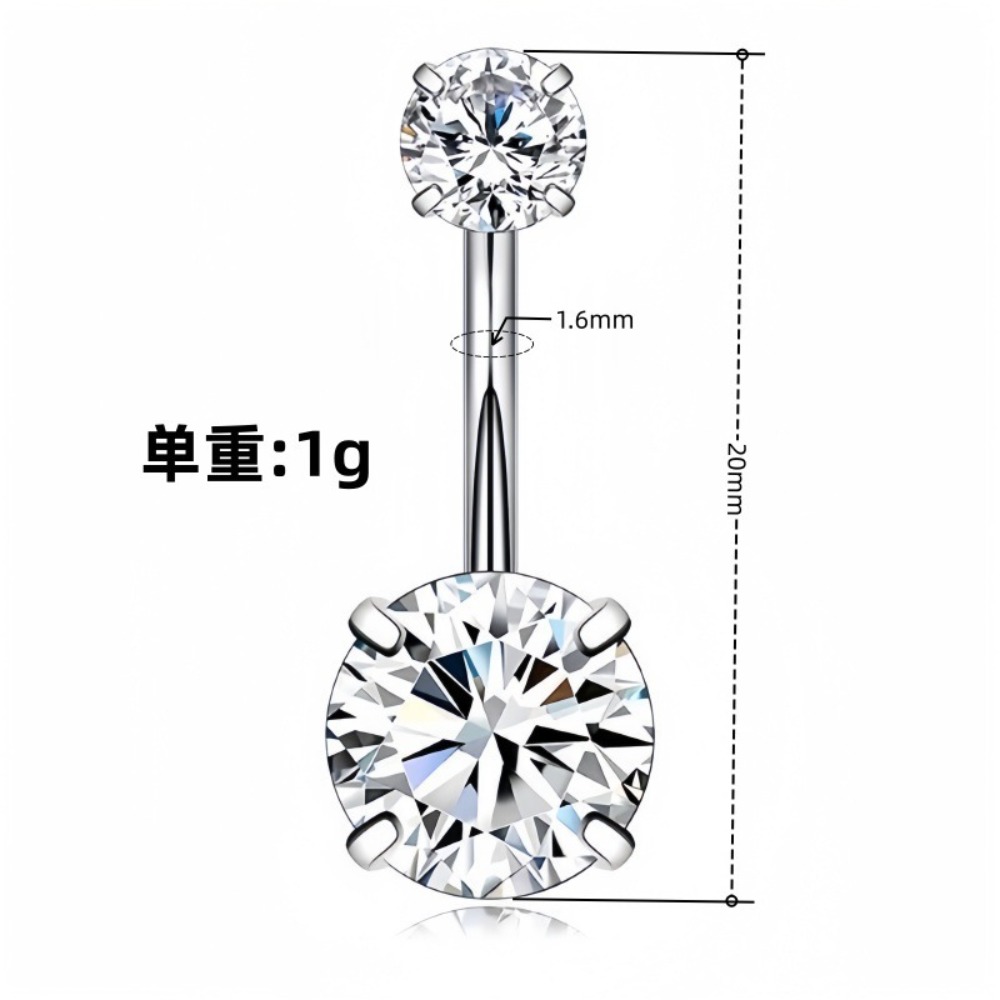 Heart Round Double Head Zircon – Body Jewelry And Piercing Bewertung und Preis