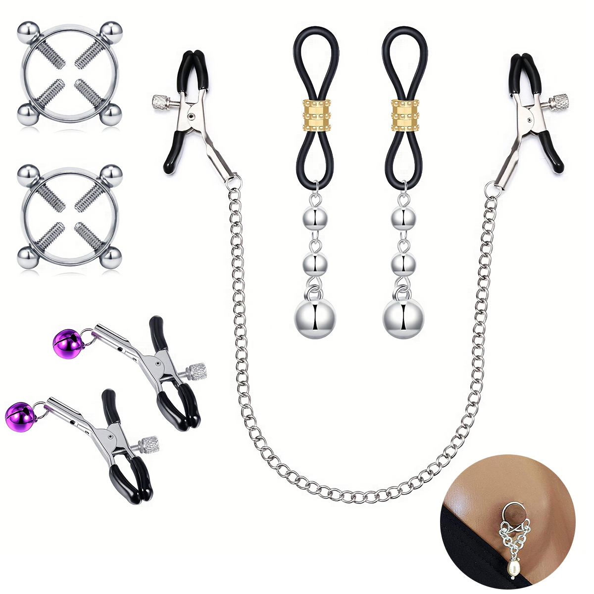 Men's Stainless Steel Fake Nip – Body Jewelry Nipple Chain Bewertung und Preis