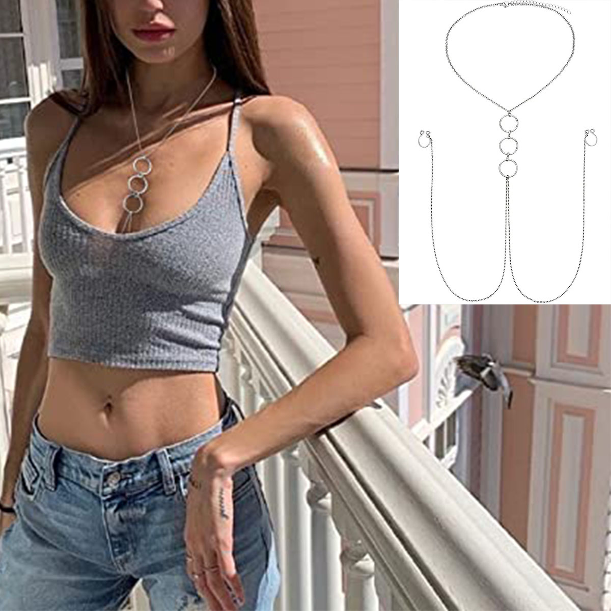 Men's Stainless Steel Fake Nip – Body Jewelry Nipple Chain Bewertung und Preis