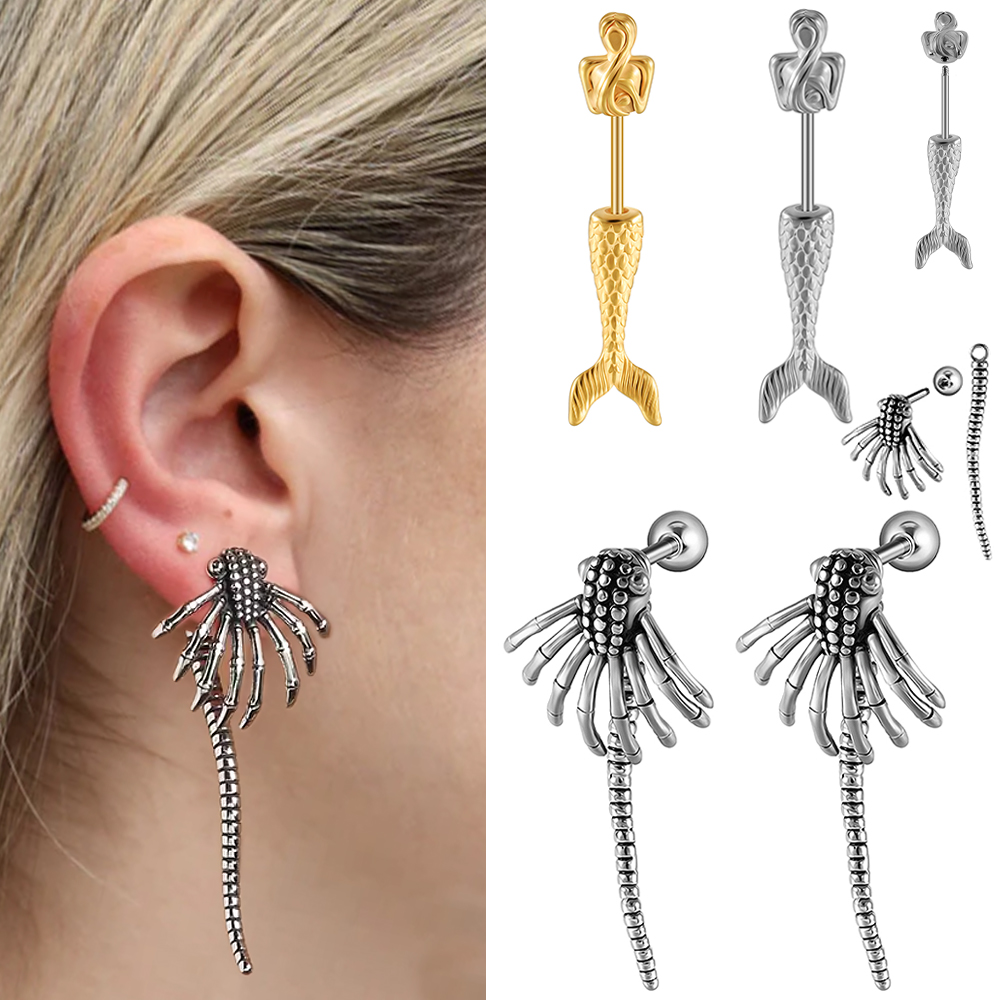 1-2PCS Retro Monster Spider St – Body Jewelry Quality Bewertung und Preis