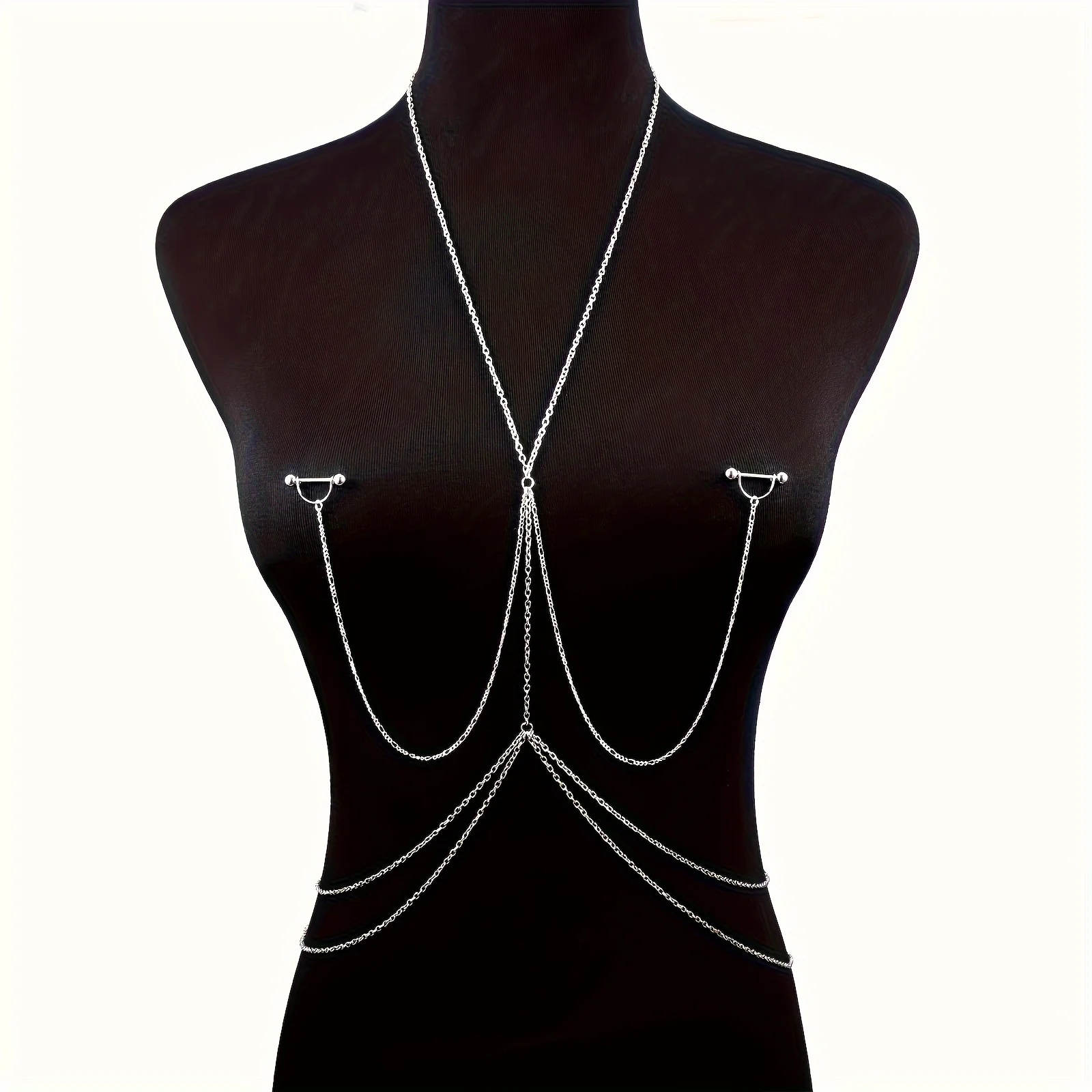 1pc  Elegant & Sexy Body Chain – Body Jewelry Nipple Chain Bewertung und Preis