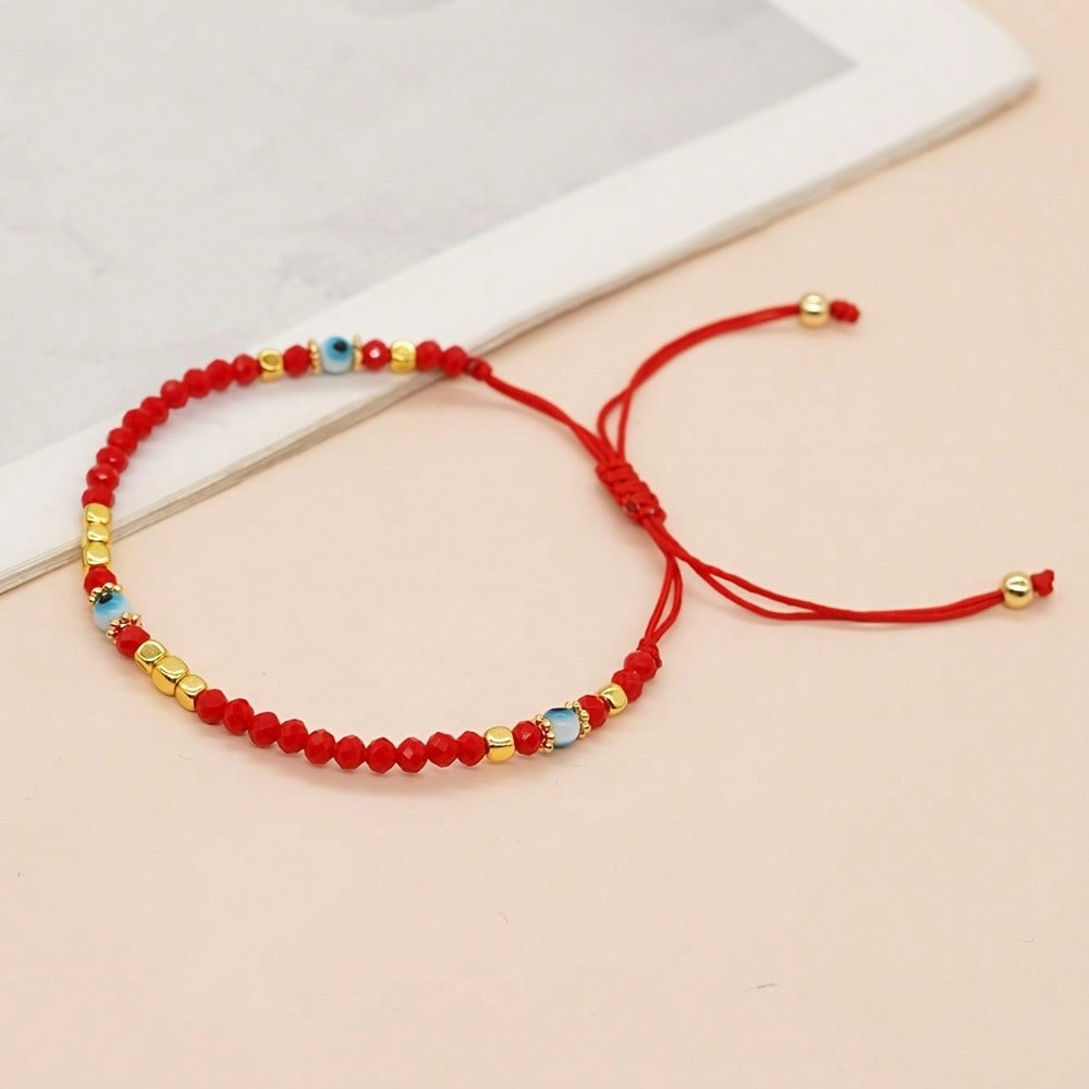 Boho Red Crystal Beaded Bracel – Body Jewelry Charms Bewertung und Preis