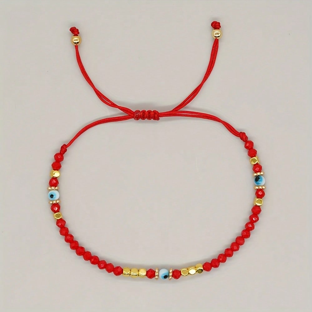 Boho Red Crystal Beaded Bracel – Body Jewelry Charms Bewertung und Preis