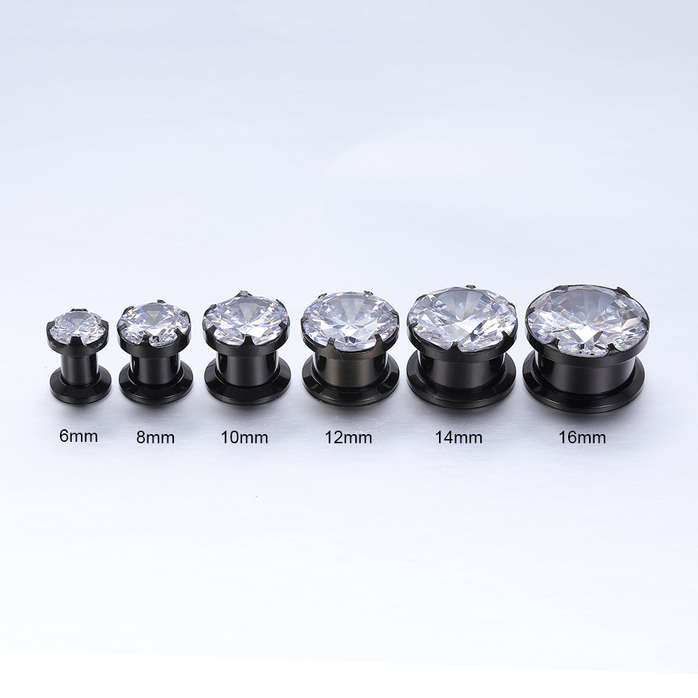 4-16mm Crystal Plugs Tunnels G – Body Jewelry Gauges Bewertung und Preis