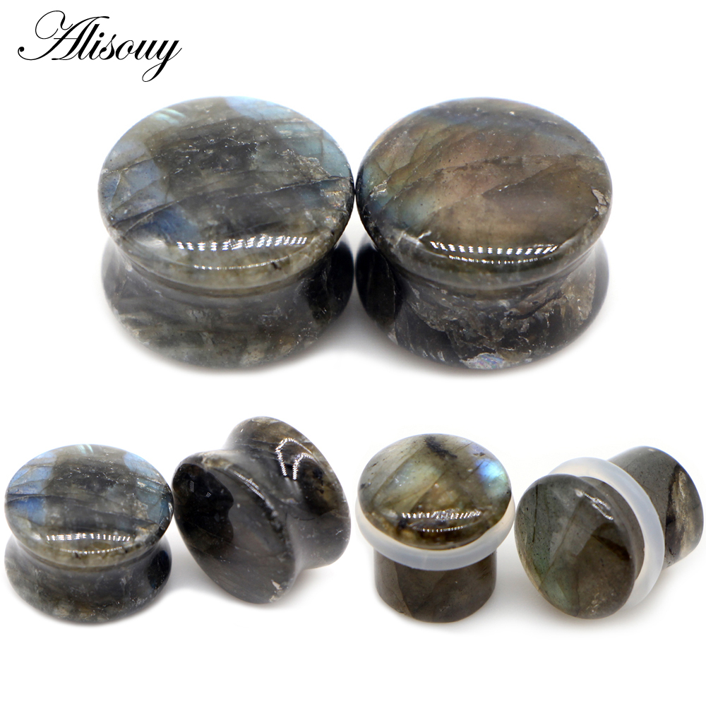 Alisouy 2pcs Labradorite Glow  – Body Jewelry Gauges Bewertung und Preis
