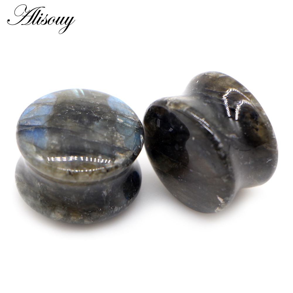 Alisouy 2pcs Labradorite Glow  – Body Jewelry Gauges Bewertung und Preis