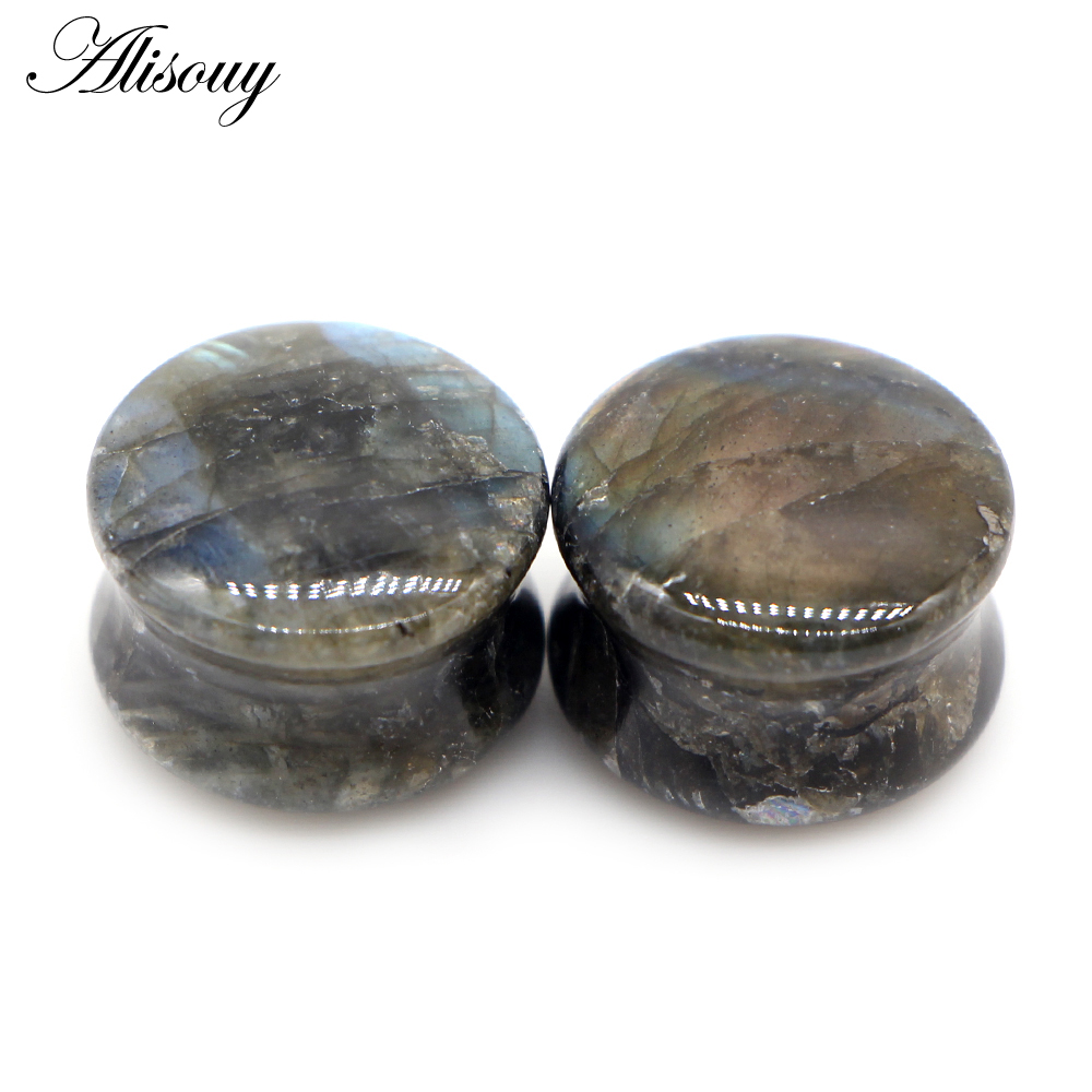 Alisouy 2pcs Labradorite Glow  – Body Jewelry Gauges Bewertung und Preis