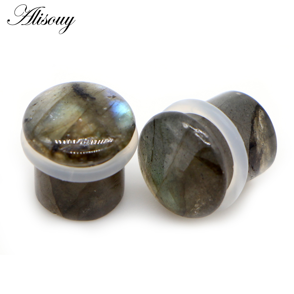Alisouy 2pcs Labradorite Glow  – Body Jewelry Gauges Bewertung und Preis