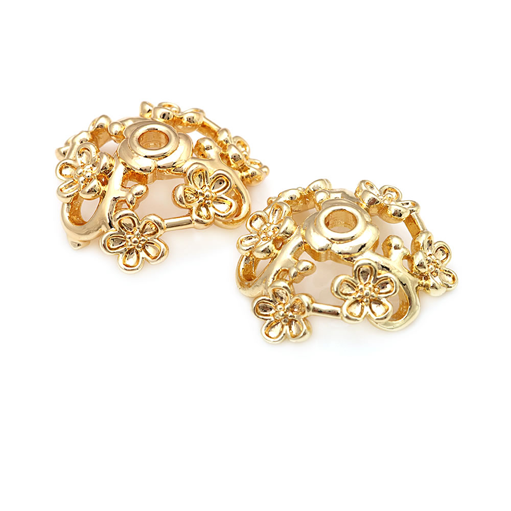 18K Gold Color Brass Flower Sh – Body Jewelry Diy Bewertung und Preis