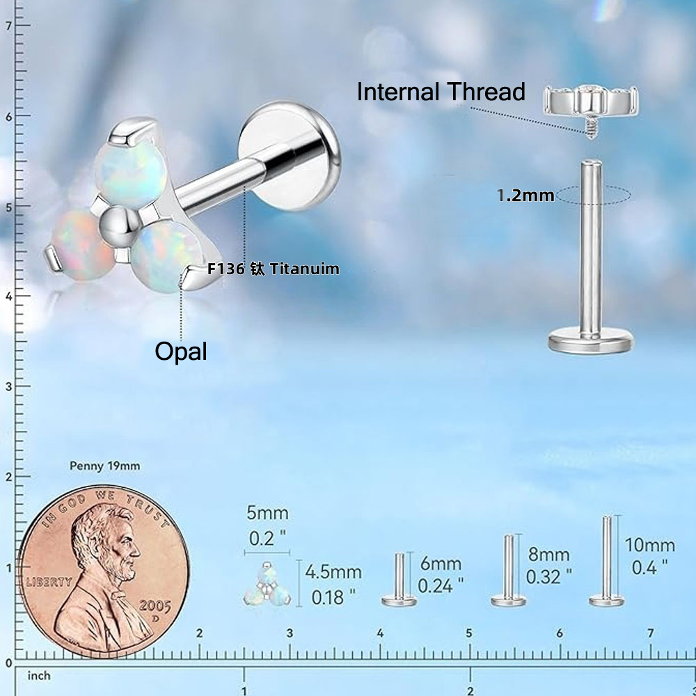 1PCS Titanium Opal Mini Pierci – Body Jewelry Jewelry Box Bewertung und Preis