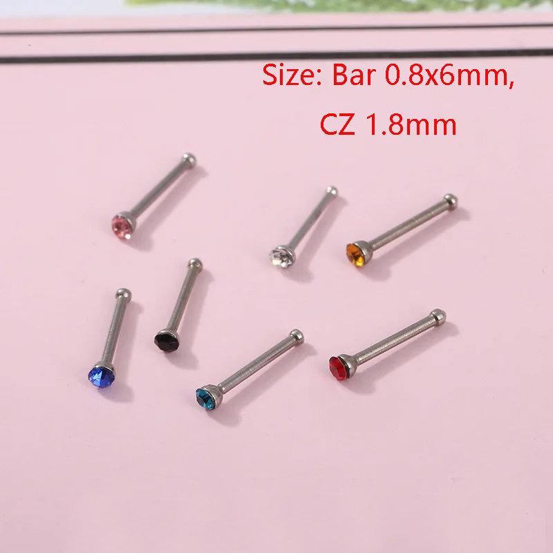 24pcs/box Crystal Nose Ring St – Body Jewelry Jewelry Box Bewertung und Preis