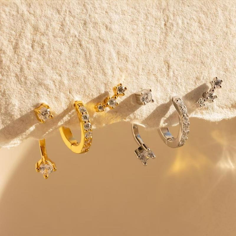 3Pcs/Set Crystal Zircon Stud E – Body Jewelry Kit Bewertung und Preis