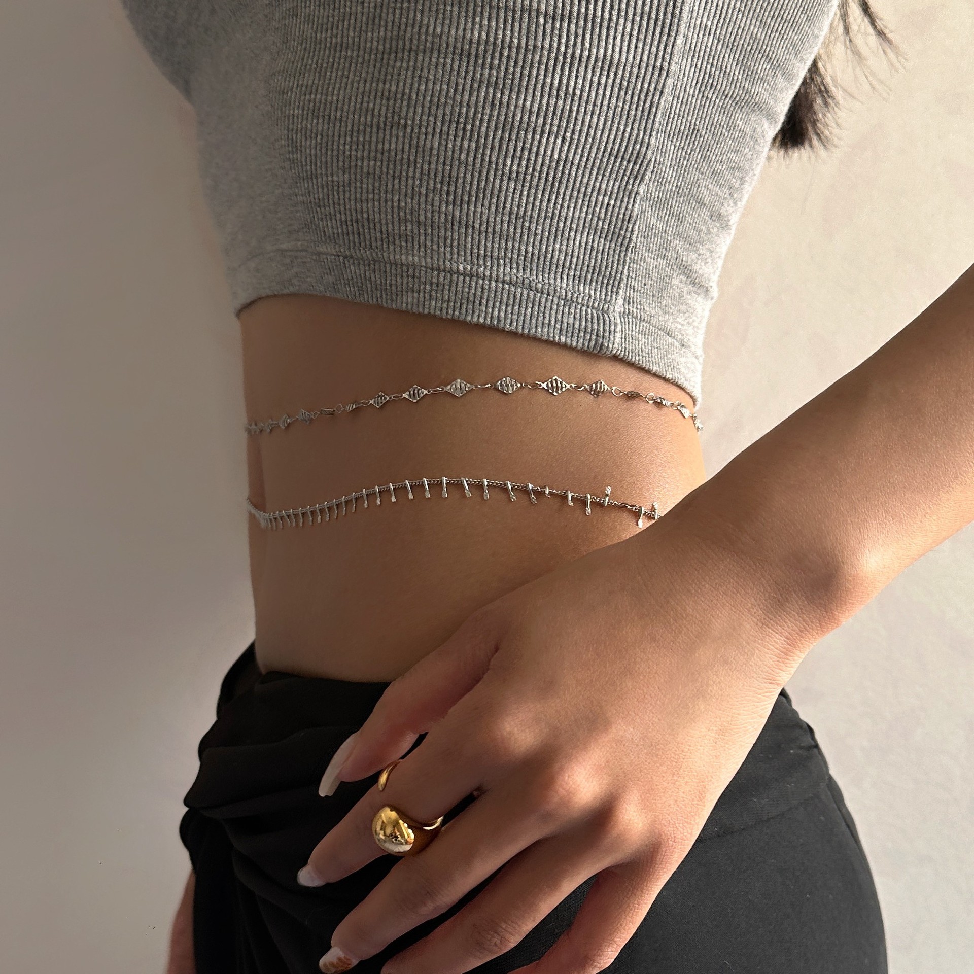 Punk Round Stainless Steel Wai – Body Chain Jewelry Bewertung und Preis