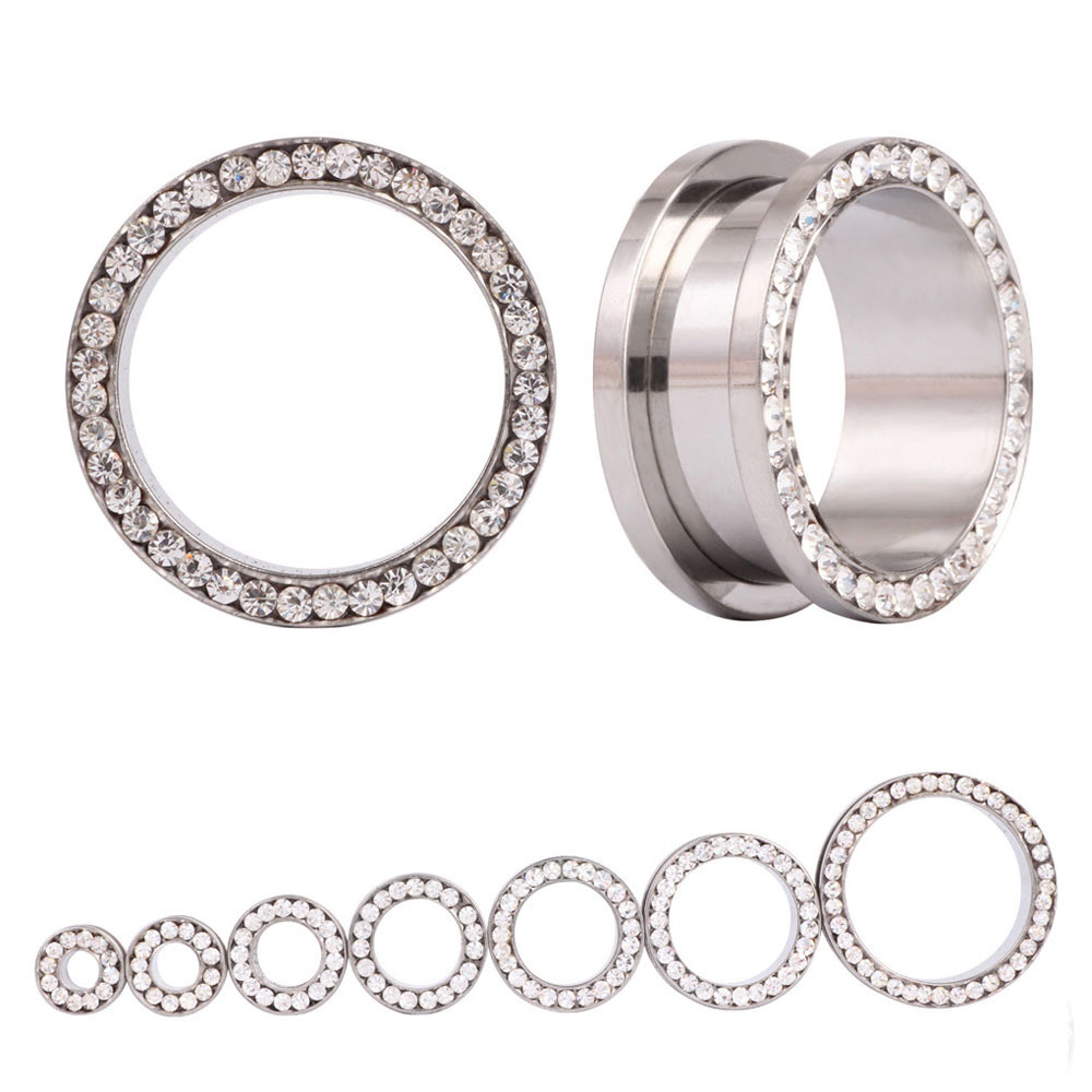 2 pcs/lot Crystal Ear Tunnel S – Body Jewelry Gauges Bewertung und Preis