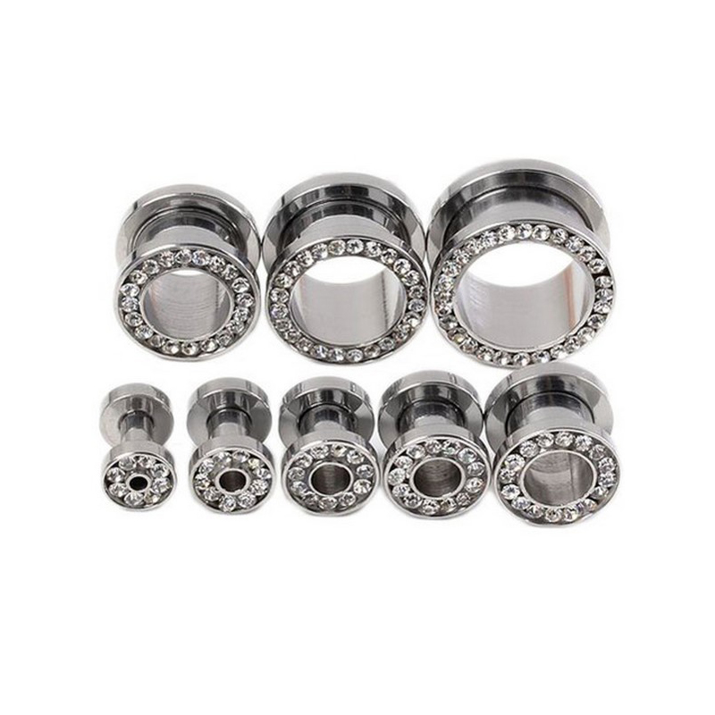 2 pcs/lot Crystal Ear Tunnel S – Body Jewelry Gauges Bewertung und Preis