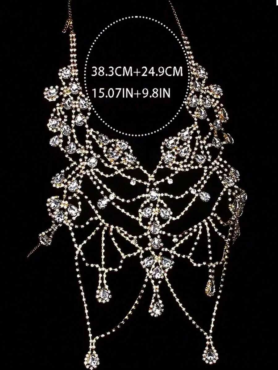 Rhinestone Body Chain Bra Neck – Body Chain Jewelry Bewertung und Preis