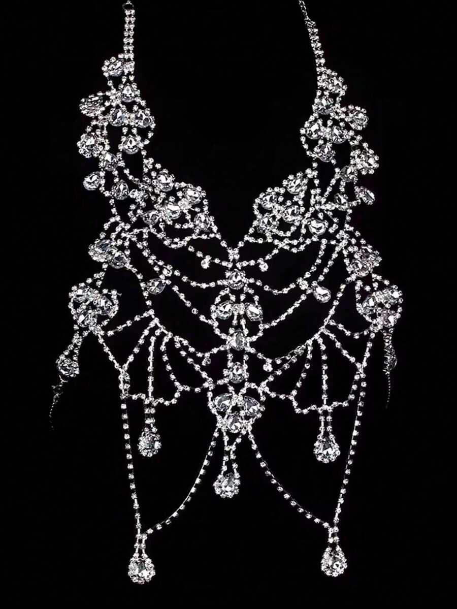 Rhinestone Body Chain Bra Neck – Body Chain Jewelry Bewertung und Preis
