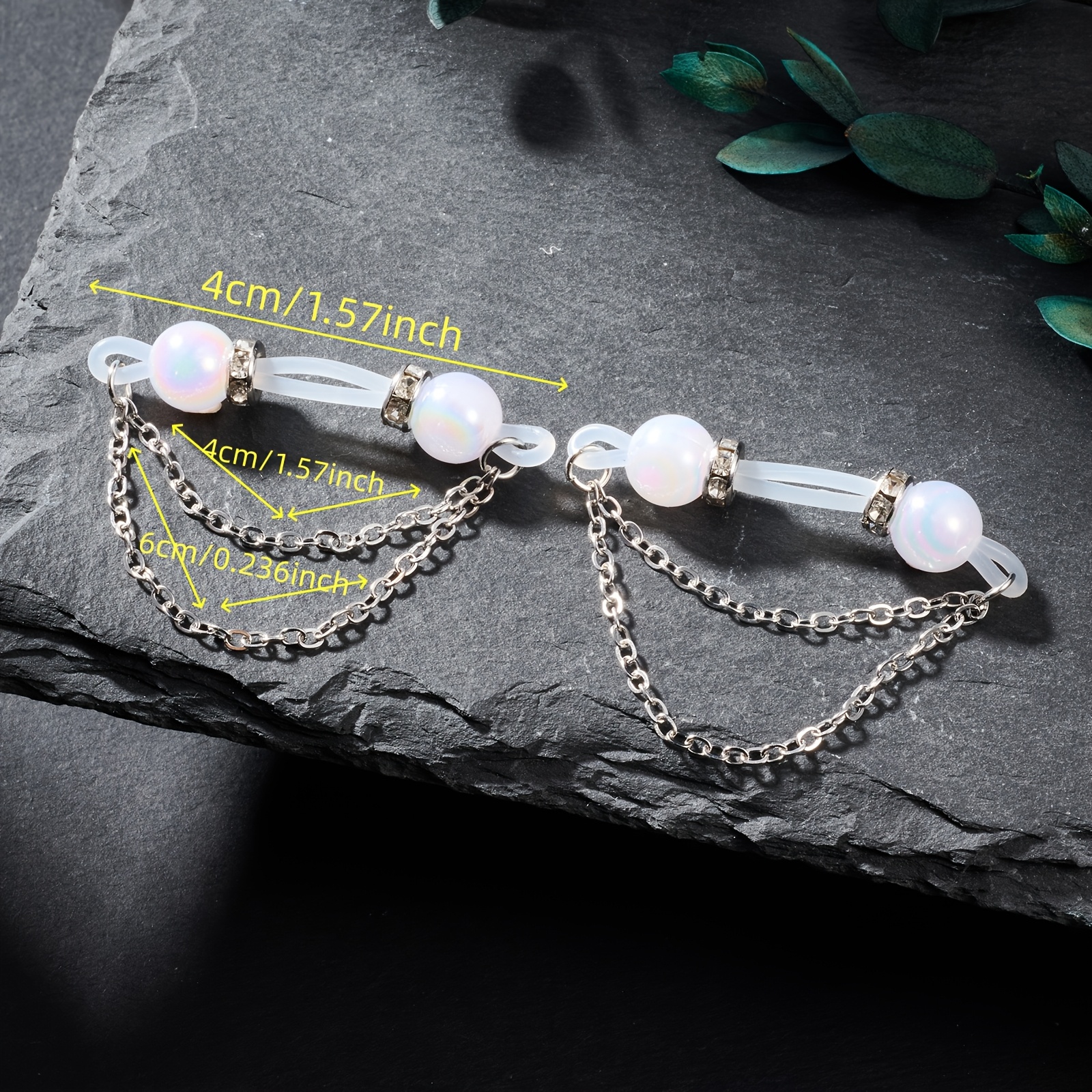 2 Exquisite Sparkling And Colo – Body Jewelry Nipple Chain Bewertung und Preis