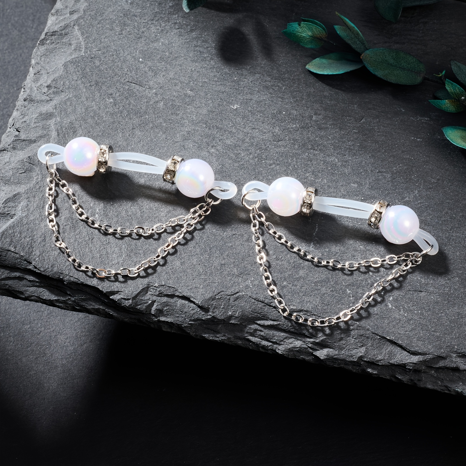 2 Exquisite Sparkling And Colo – Body Jewelry Nipple Chain Bewertung und Preis