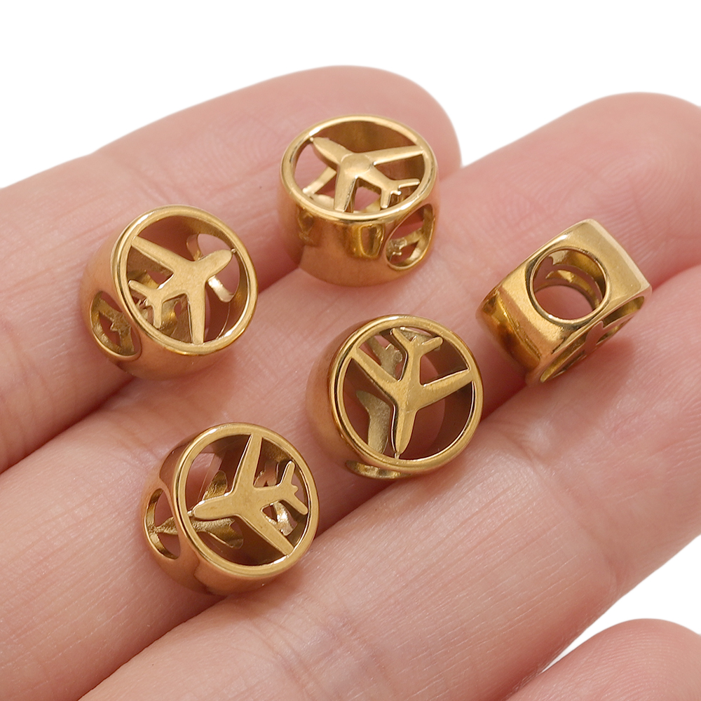 5PCS 18K Gold Plated Airplane  – Body Jewelry Diy Bewertung und Preis