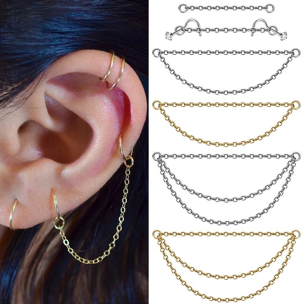 Titanium Nose Chain Double Cha – Body Jewelry And Piercing Bewertung und Preis