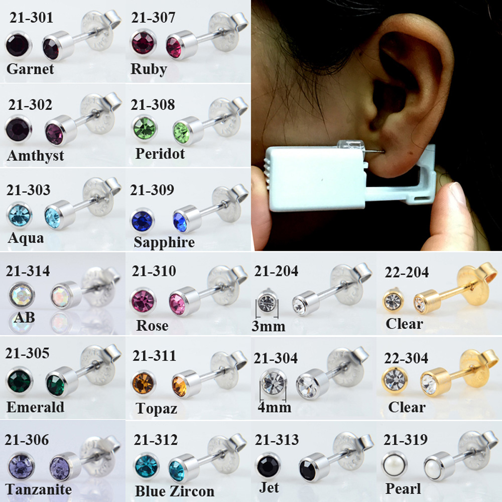 24pcs/Box No Pain Ear Piercing – Body Jewelry Jewelry Box Bewertung und Preis