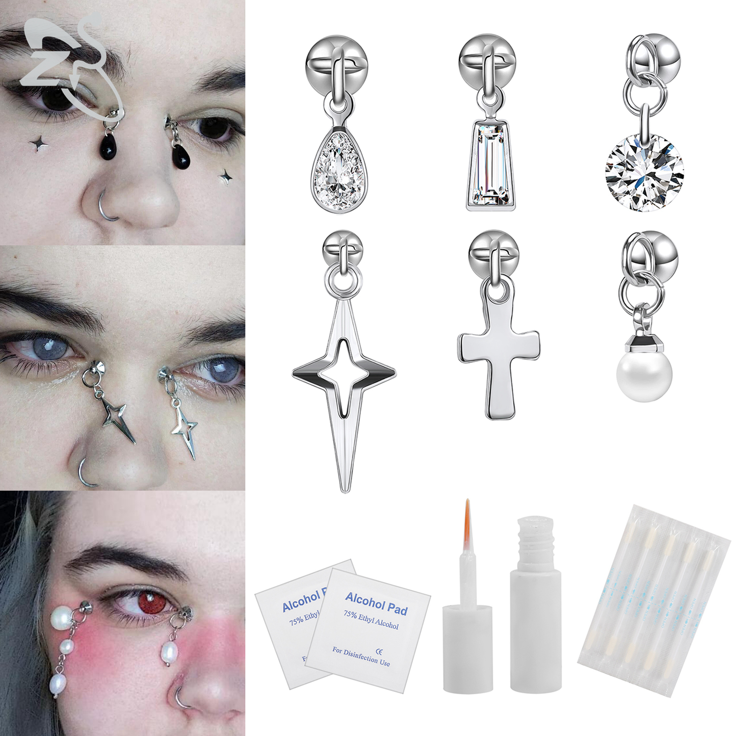 ZS 1 Set Fake Eyebrow Ring Men – Body Jewelry Kit Bewertung und Preis