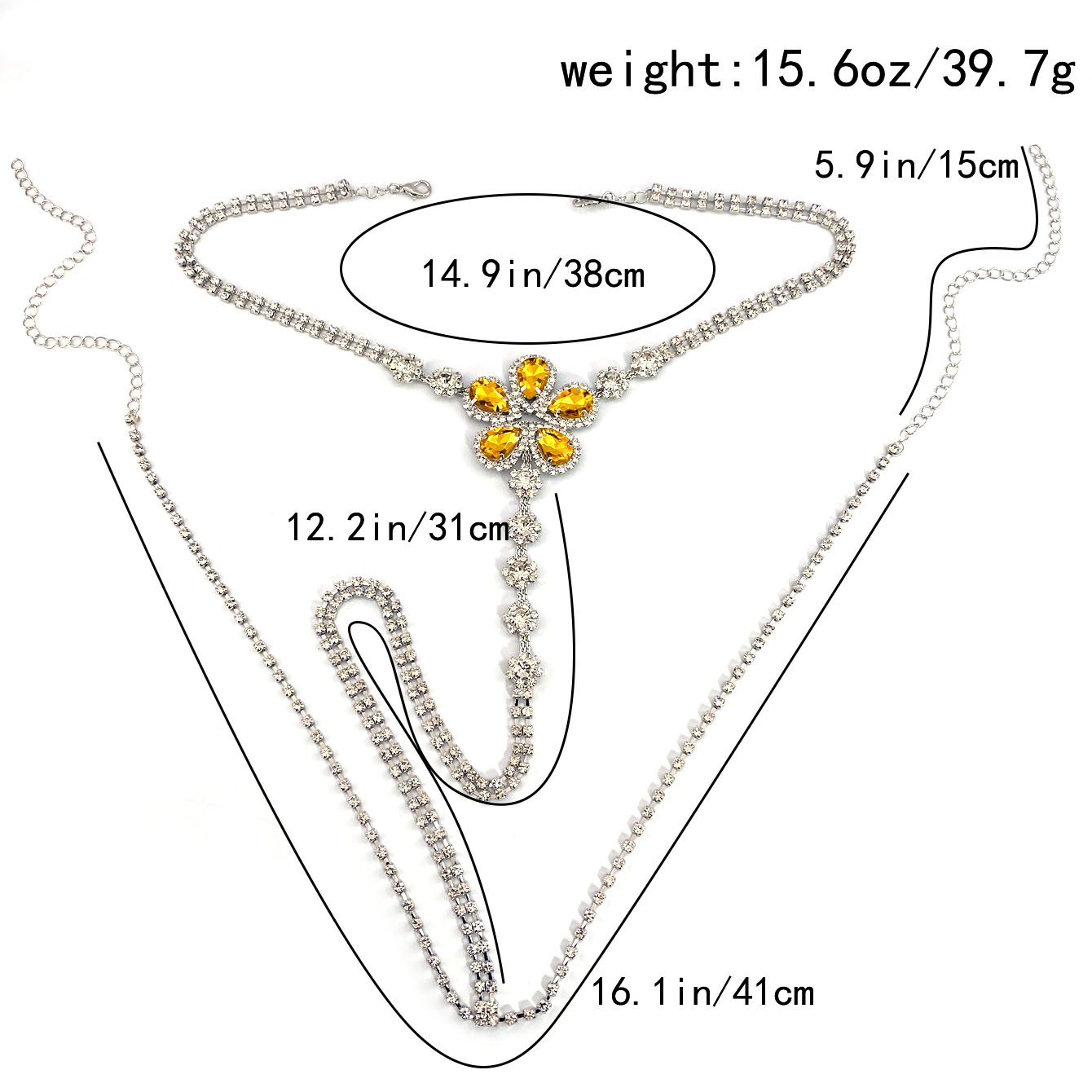1pc Flower Shaped Sexy Rhinest – Body Chain Jewelry Bewertung und Preis