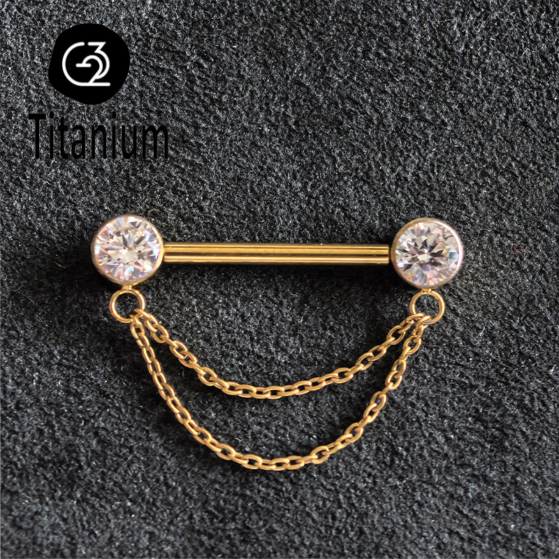ASTM F136 Titanium Nipple Pier – Body Jewelry Nipple Chain Bewertung und Preis