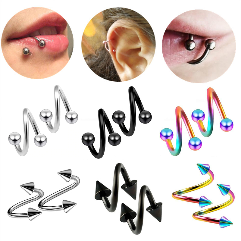 2Pcs  Surgical Steel Spiral Tw – Body Jewelry Gauges Bewertung und Preis