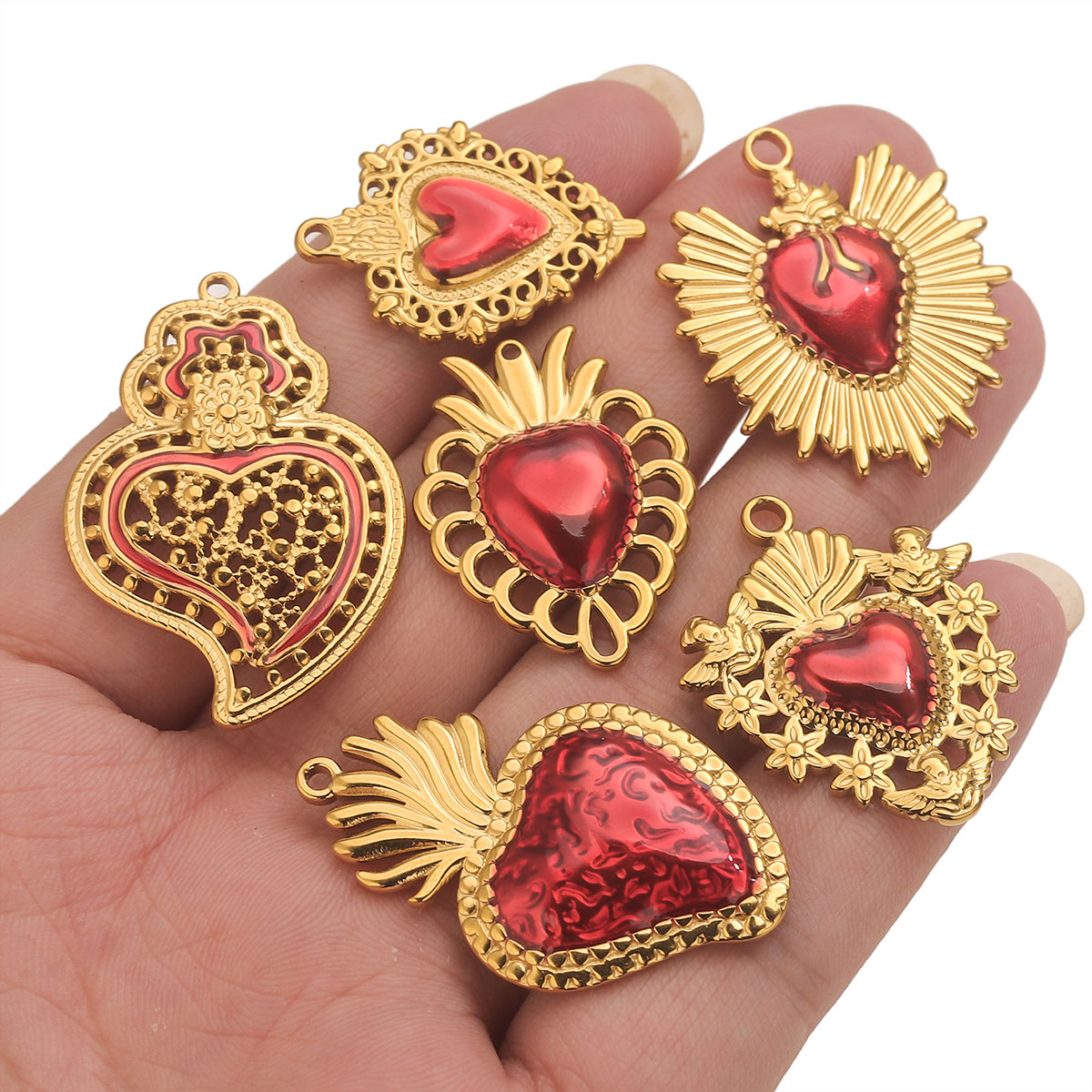 3pcs Stainless Steel Red Ename – Body Jewelry Diy Bewertung und Preis