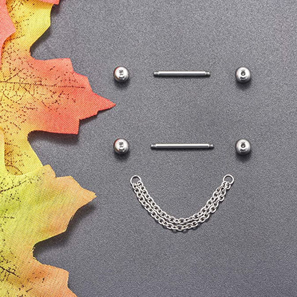 6 Pairs Nipple Rings 14G Surgi – Body Jewelry Nipple Chain Bewertung und Preis