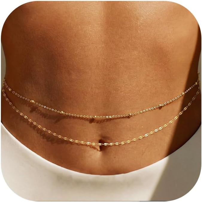 14K Gold Plated Waist Chain Wo – Body Chain Jewelry Bewertung und Preis