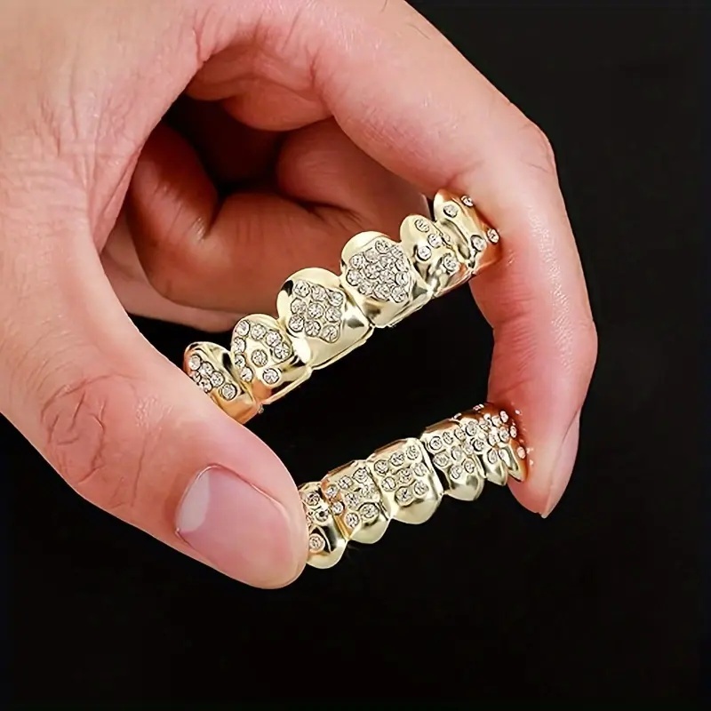 1 Set Of Golden Poker Braces - – Body Jewelry Lot Bewertung und Preis