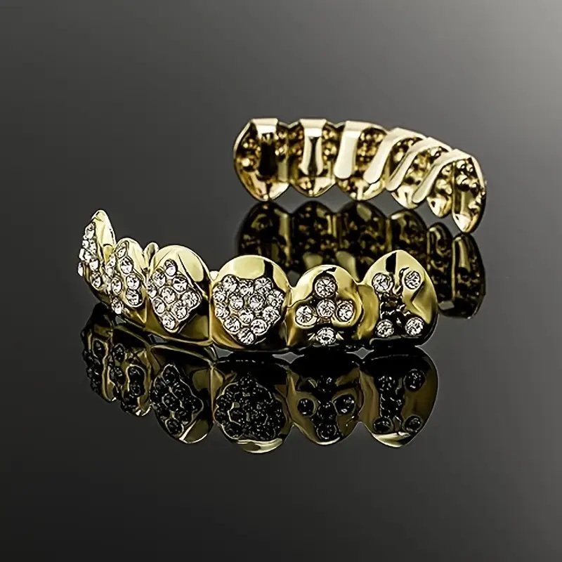 1 Set Of Golden Poker Braces - – Body Jewelry Lot Bewertung und Preis